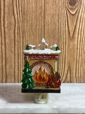 Vintage Costco Holiday Fireplace Night Light